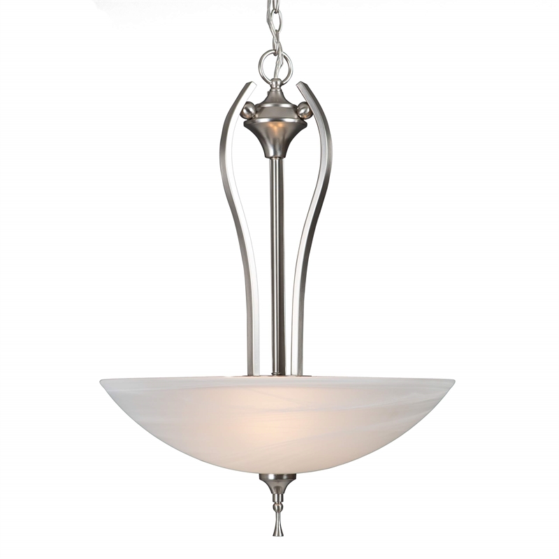 Yosemite Home Decor Glacier Point 3 Lights Pendant Lighting in Satin Nickel