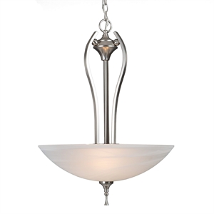 Yosemite Home Decor Glacier Point 3 Lights Pendant Lighting in Satin Nickel