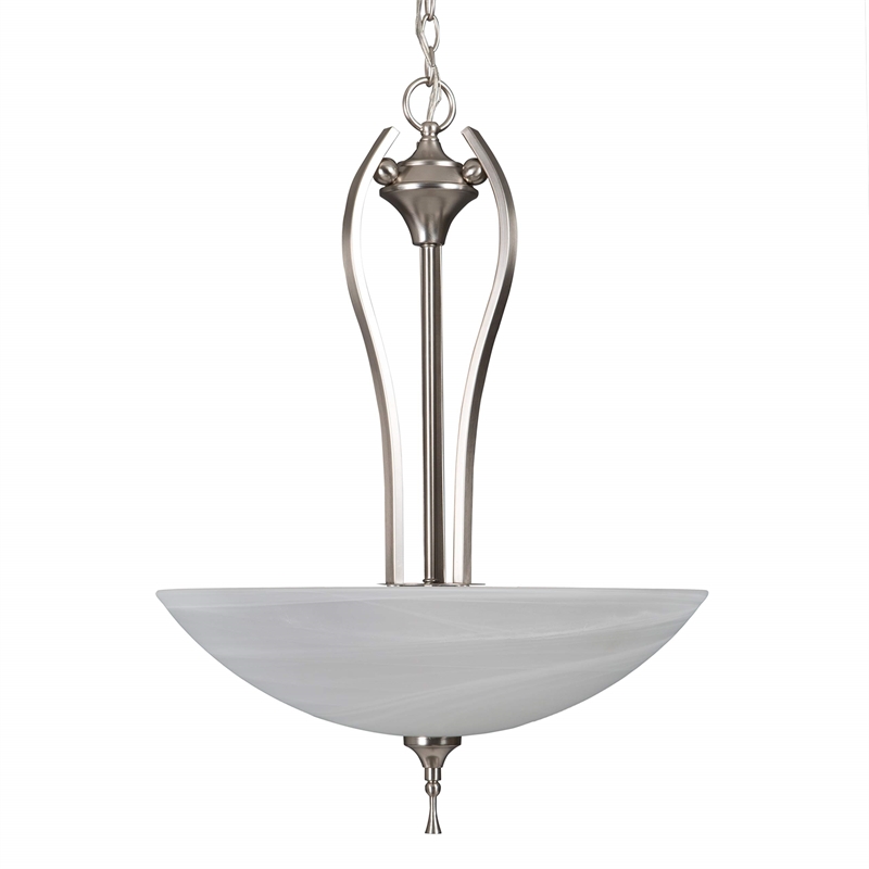 Yosemite Home Decor Glacier Point 3 Lights Pendant Lighting in Satin Nickel