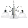 Yosemite Home Decor Manzanita 3 LightsChandelier with Shade in Satin Nickel