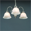 Yosemite Home Decor Manzanita 3 LightsChandelier with Shade in Satin Nickel