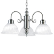 Yosemite Home Decor Manzanita 3 LightsChandelier with Shade in Satin Nickel