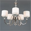 Yosemite Home Decor Mitchell Peak 5 Light Chandelier in Satin Steel/Dove White