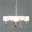 Yosemite Home Decor Mitchell Peak 5 Light Chandelier in Satin Steel/Dove White