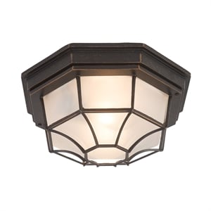 Yosemite Home Decor Serge 2 Lights Flush Mount in Oil Rubbed Bronze