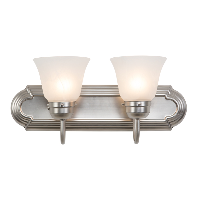 Yosemite Home Decor 2 Lights Vanity Lighting in Satin Nickel