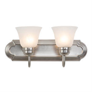 Yosemite Home Decor 2 Lights Vanity Lighting in Satin Nickel
