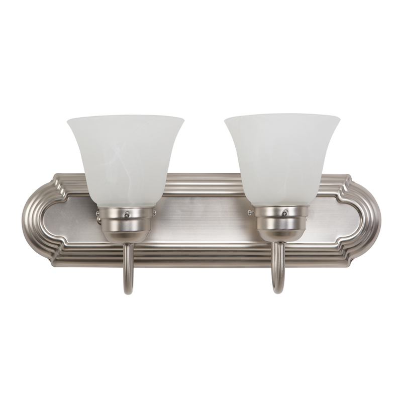 Yosemite Home Decor 2 Lights Vanity Lighting in Satin Nickel