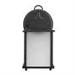 Yosemite Tara 1 Light Exterior Aluminum/Glass Wall Mount Light in Black