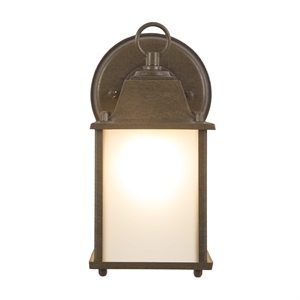 Yosemite Tara 1 Light Exterior Aluminum/Glass Wall Mount Light in Brown