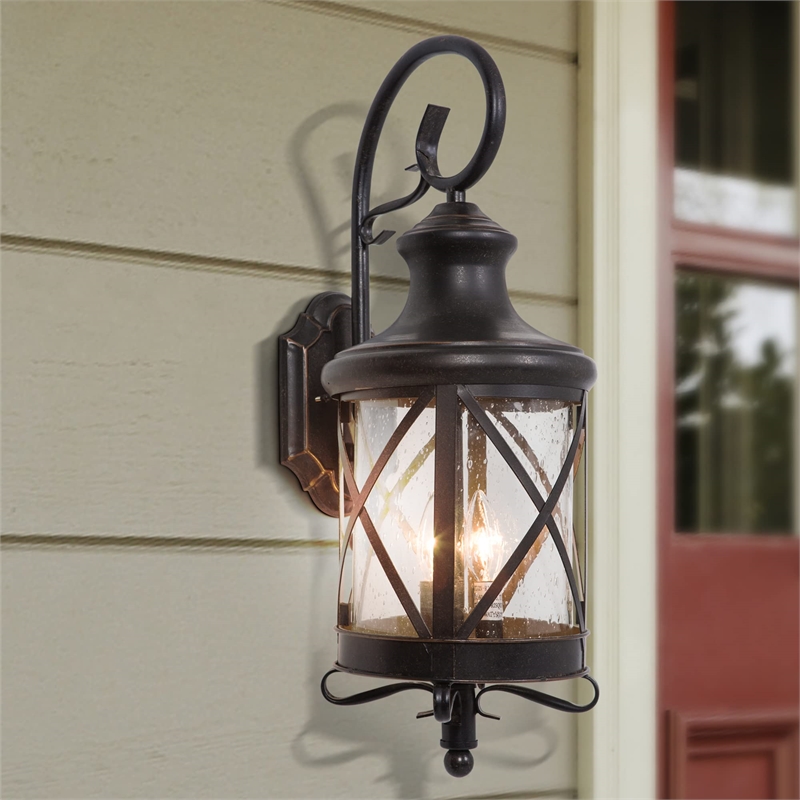 Yosemite Home Decor Lorenza 3 Lights Medium Exterior Lights in Oil Rubbed Bronze