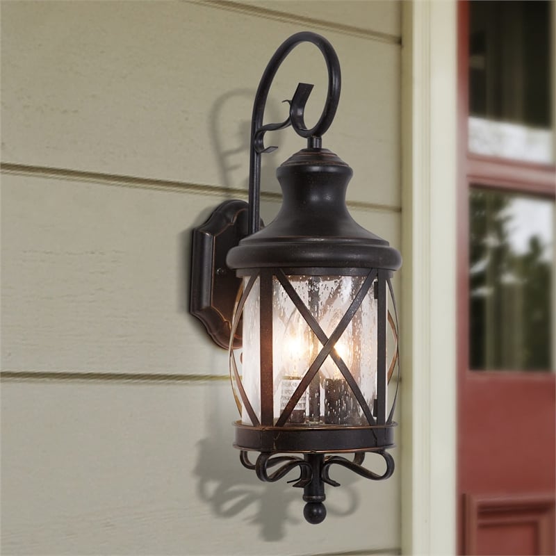 Yosemite Home Decor Lorenza 2 Lights Small Exterior Lights in Oil Rubbed Bronze