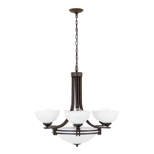 Yosemite Home Decor Sequoia 9 Lights Chandelier in Dark Brown