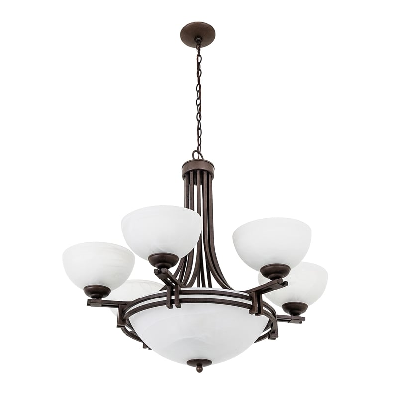 Yosemite Home Decor Sequoia 9 Lights Chandelier in Dark Brown