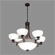 Yosemite Home Decor Sequoia 9 Lights Chandelier in Dark Brown