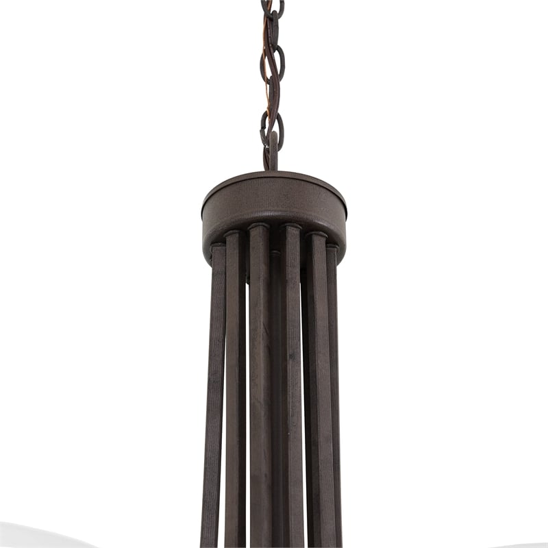 Yosemite Home Decor Sequoia 9 Lights Chandelier in Dark Brown
