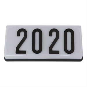 Yosemite Home Decor 2 Lights Exterior Lighting in White Frame with Black Numbers