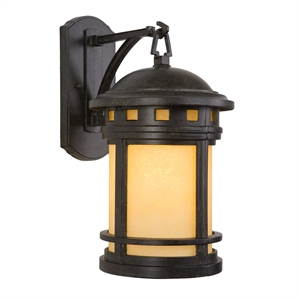 Yosemite Home Decor Sahara 1 Light Exterior Metal Light in Black Desert Night
