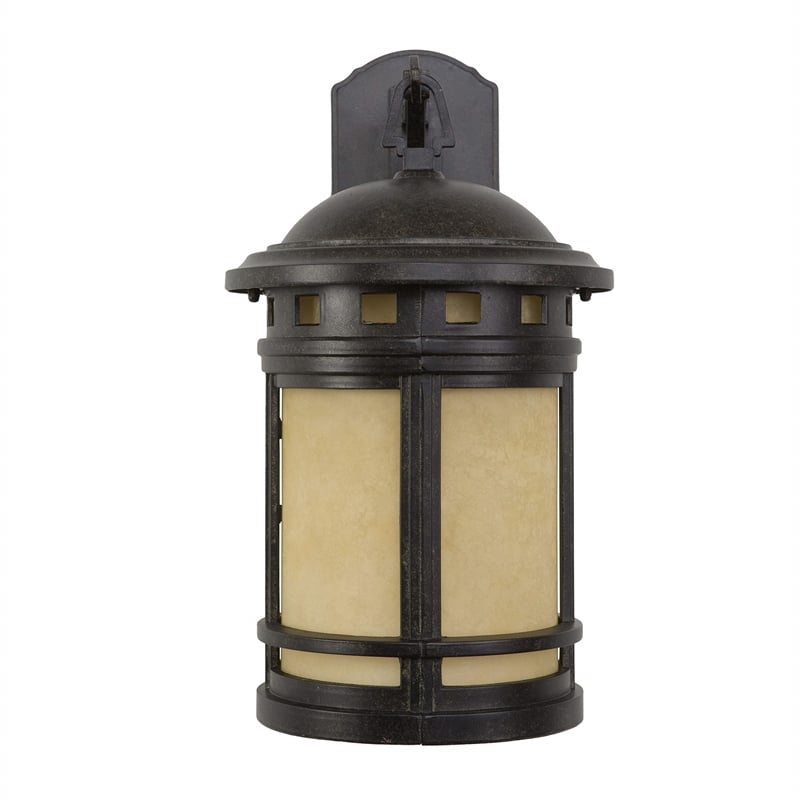 Yosemite Home Decor Sahara 1 Light Exterior Metal Light in Black Desert Night