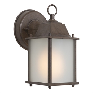 Yosemite Home Decor Tara 1 Light Exterior Aluminum Wall Mount Light in Brown