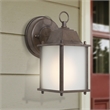 Yosemite Home Decor Tara 1 Light Exterior Aluminum Wall Mount Light in Brown