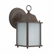 Yosemite Home Decor Tara 1 Light Exterior Aluminum Wall Mount Light in Brown