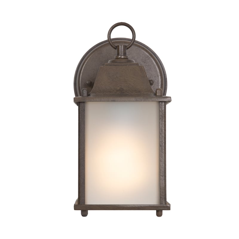 Yosemite Home Decor Tara 1 Light Exterior Aluminum Wall Mount Light in Brown