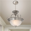 Yosemite Home Decor 2 Lights Semi-Flush Mount in Satin Nickel