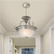 Yosemite Home Decor 2 Lights Semi-Flush Mount in Satin Nickel