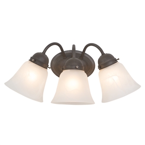 Yosemite Home Decor 3 Lights Vanity Lighting in Dark Brown Frame