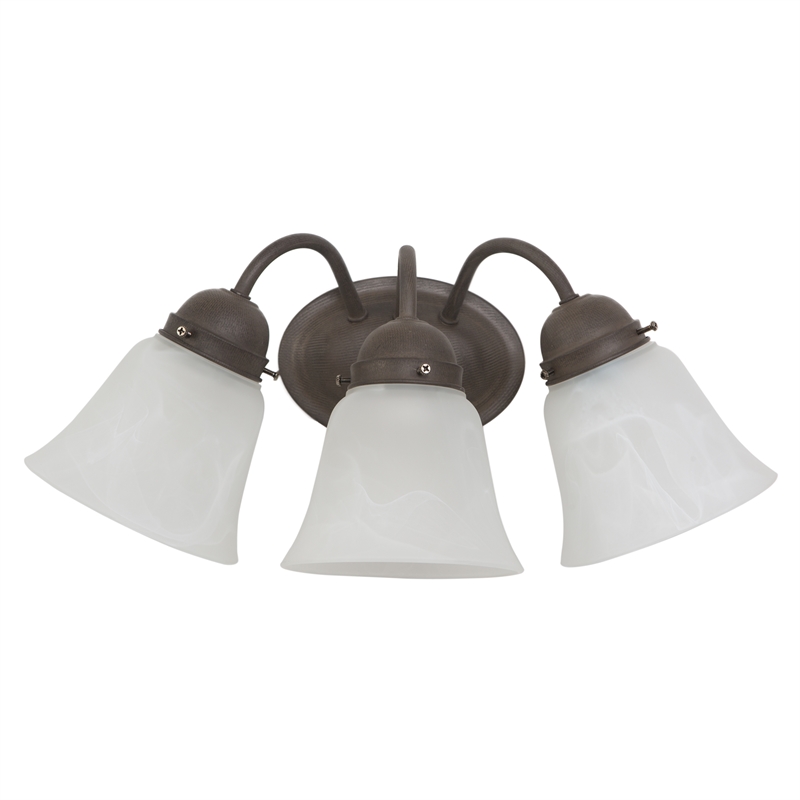 Yosemite Home Decor 3 Lights Vanity Lighting in Dark Brown Frame
