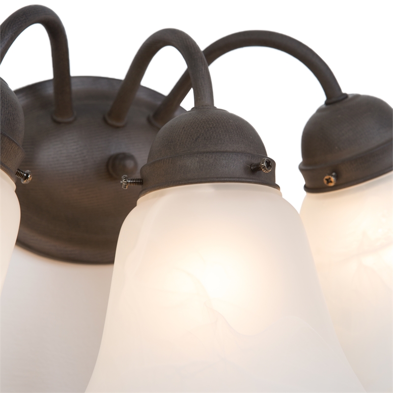 Yosemite Home Decor 3 Lights Vanity Lighting in Dark Brown Frame