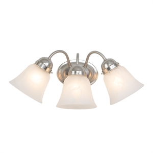 Yosemite Home Decor 3 Lights Vanity Lighting in Satin Nickel