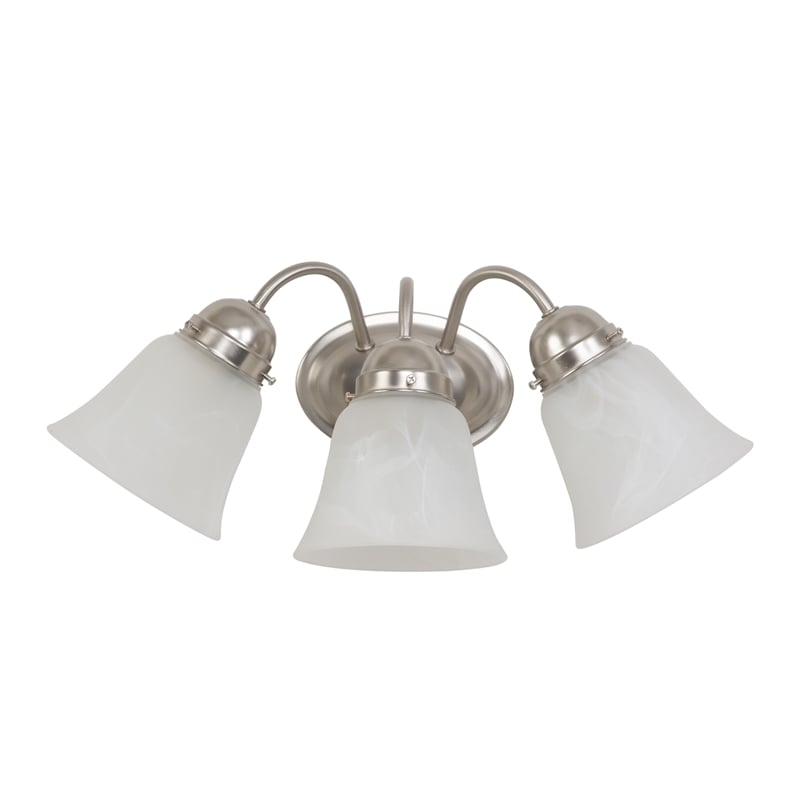 Yosemite Home Decor 3 Lights Vanity Lighting in Satin Nickel