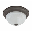 Yosemite Home Decor 2 Lights Flush Mount in Dark Brown