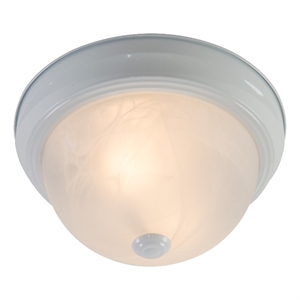 Yosemite Home Decor 2 Lights Flush Mount in White