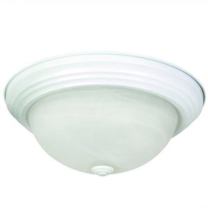Yosemite Home Decor 2 Lights Flush Mount in White