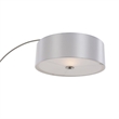 Yosemite Home Decor 1 Light Arc Floor Lamp in Satin Steel