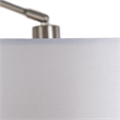 Yosemite Home Decor 1 Light Arc Floor Lamp in Satin Steel