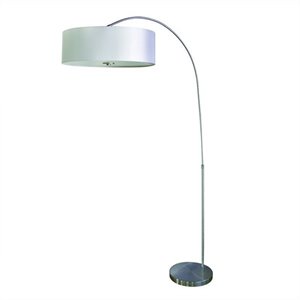 yosemite home decor 1 light arc floor lamp in satin steel