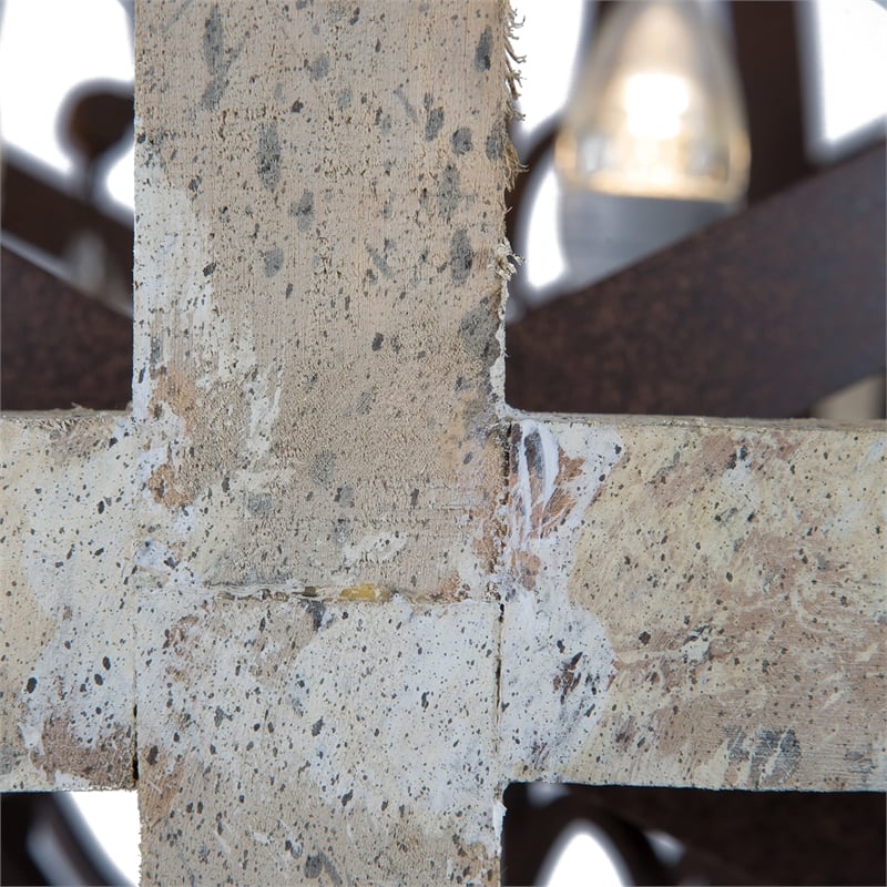 Yosemite Home Decor Campion 5 Lights Chandelier in Antique White