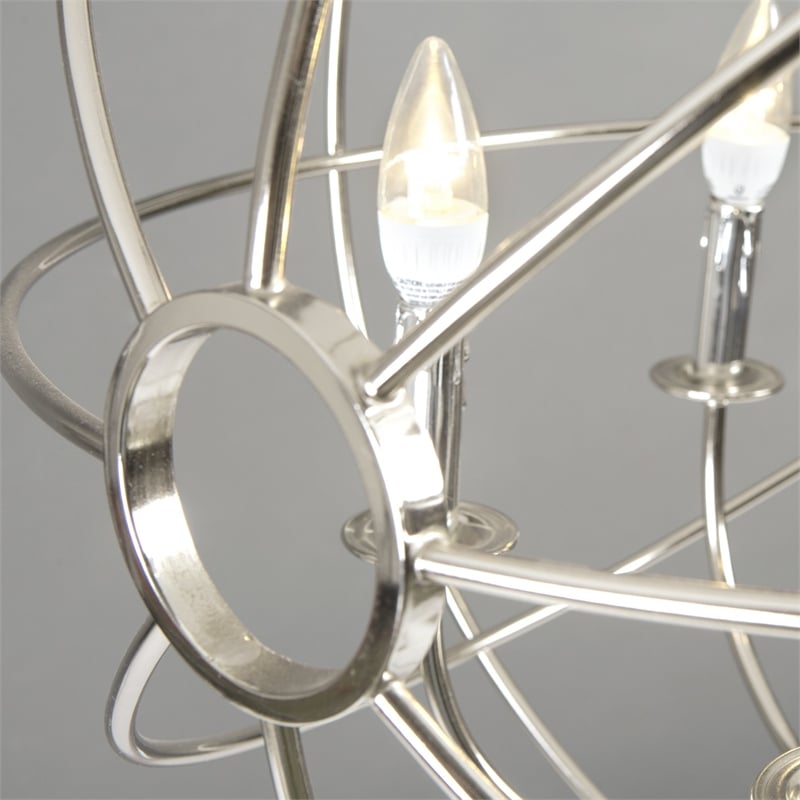 Yosemite Home Decor Shooting Star 5 Lights Mini Chandelier in Nickel Plated