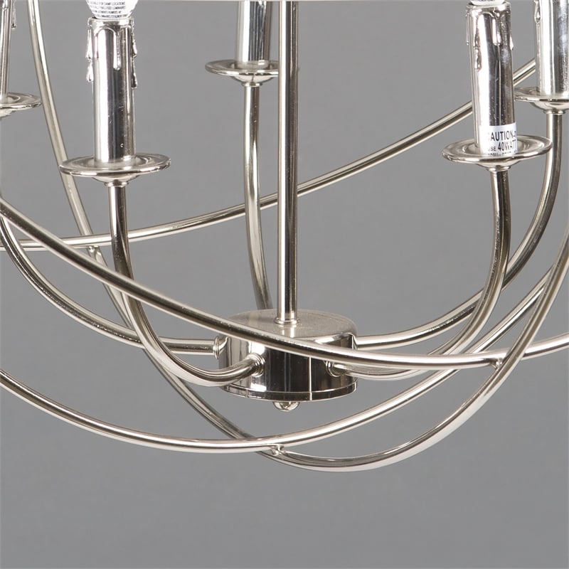Yosemite Home Decor Shooting Star 5 Lights Mini Chandelier in Nickel Plated