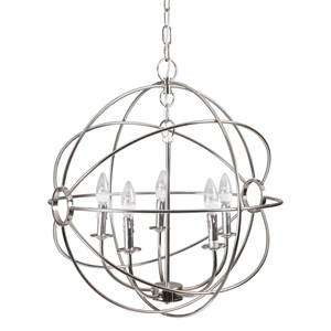 Yosemite Home Decor Shooting Star 5 Lights Mini Chandelier in Nickel Plated