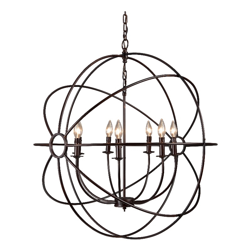 Yosemite Home Decor Shooting Star 7 Lights Mini Chandelier in Rustic