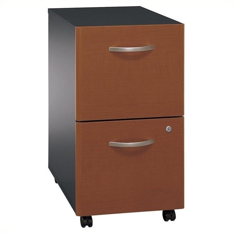 Bush Business Series C 2 Drawer Mobile File Cabinet In Auburn Maple Bush Business Series C 2 Drawer Mobile File Cabinet In Auburn Maple