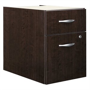 series c 2 drawer pedestal in mocha cherry - engineered wood