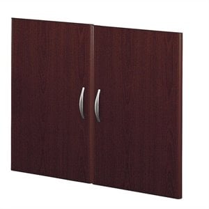 bush business furniture series c half height door kit (2 doors) in mahogany