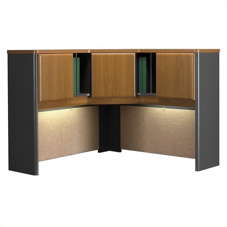 Bush Business Furniture Series A 48" Corner Hutch in Natural Cherry