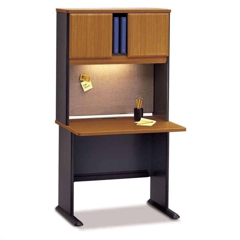 Bush Business Furniture Series A Natural Cherry Office Cubicle BSA001574